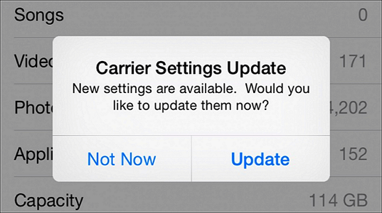 update Carrier Settings