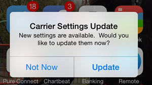 update iphone carrier settings