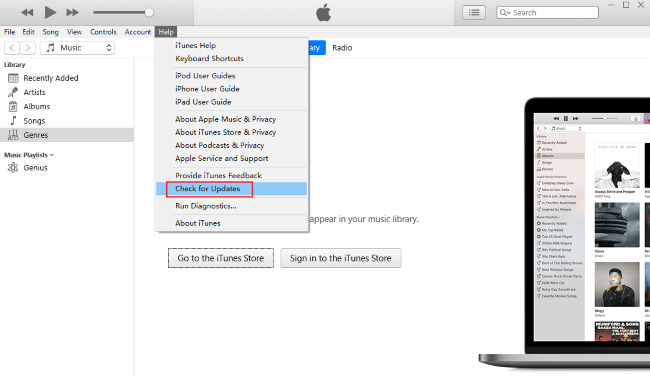 update iTunes on Windows
