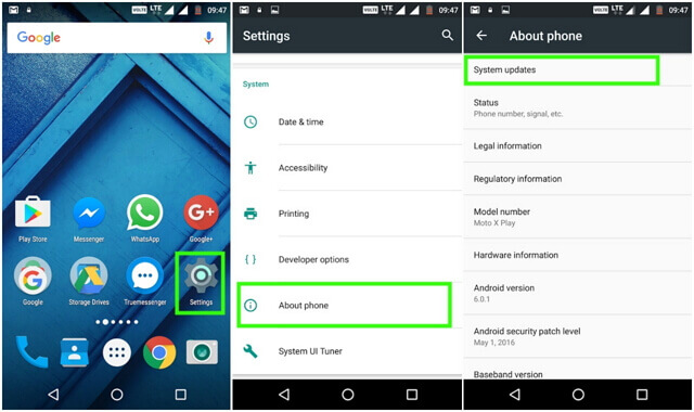 update system android