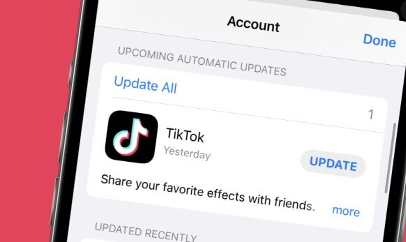 update tiktok