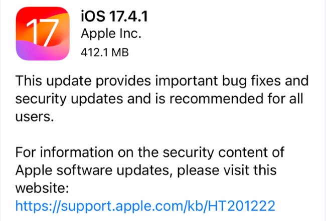 update to the latest ios