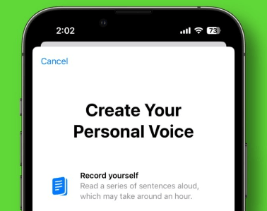 why is my personal voice not showing in ios 17