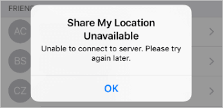 why is share my location unavailable