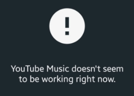 youtube music not working