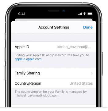 Check the Apple ID used for purchases on iPhone