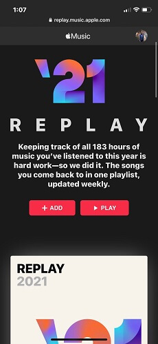 apple music replay 2021