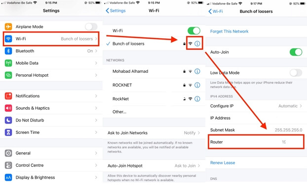 check Wi-Fi on your iPhone
