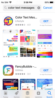 Color Text Messages App