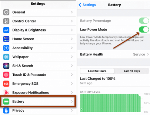 Disable Low Power Mode