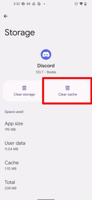 Clear App Cache