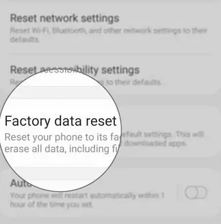 fatory data reset
