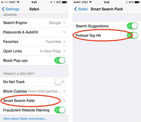 Get Rid of Top Hits on Safari for iPhone