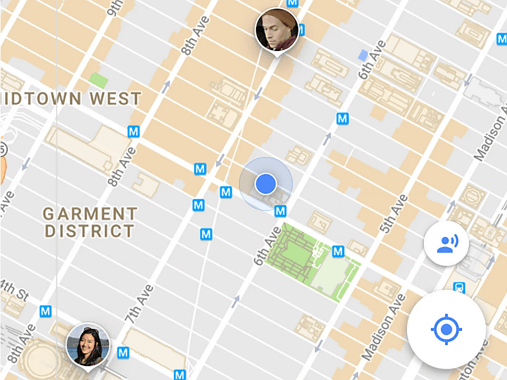 Use Google Maps location sharing