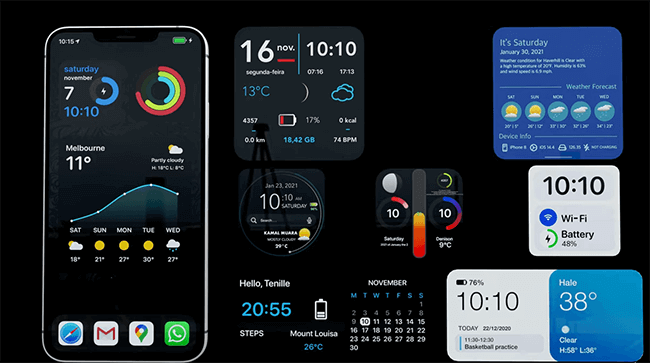 iPhone home screen widget