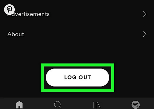 log out Spotify on Android