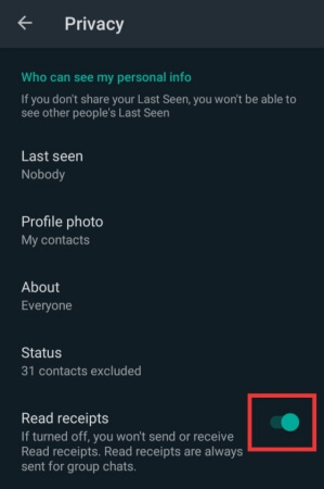 how to turn off whatsapp online status