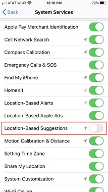 Turn off Safari Location Suggestions on iPhone