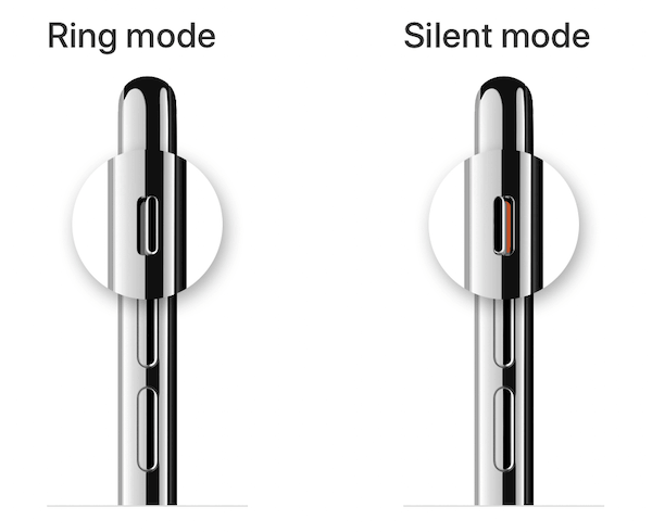 switch to silent mode on iPhone 
