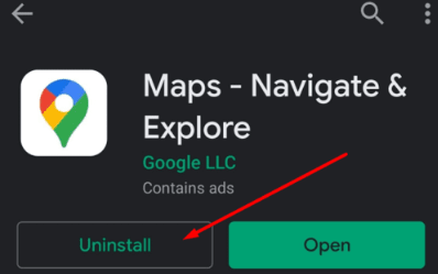 Uninstall Google Maps on your phone