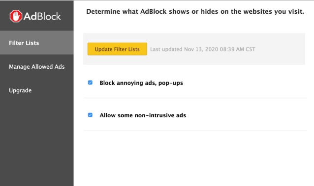 adblock for youtube on a mac with chrome not working