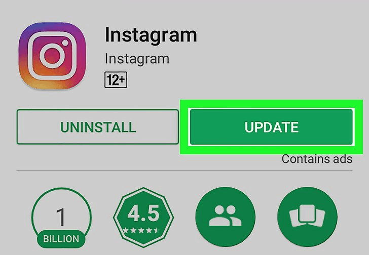 update instagram andriod