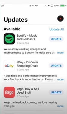 update the Spotify app on iPhone/iPad