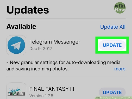 Update the Telegram App