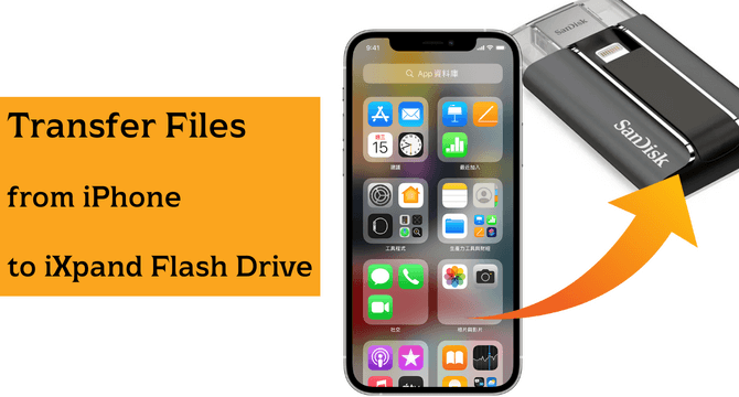 transfer from iphone to ixpand flash drive