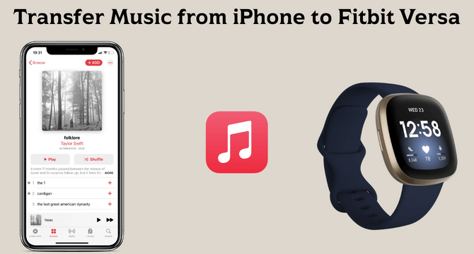 transfer music from iphone to fitbit