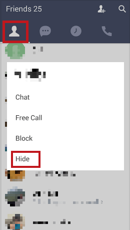 Hide and Unhide LINE Chats