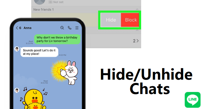 Hide and Unhide LINE Chats