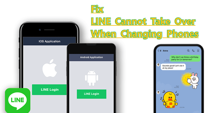 line cannot take over when changing phones