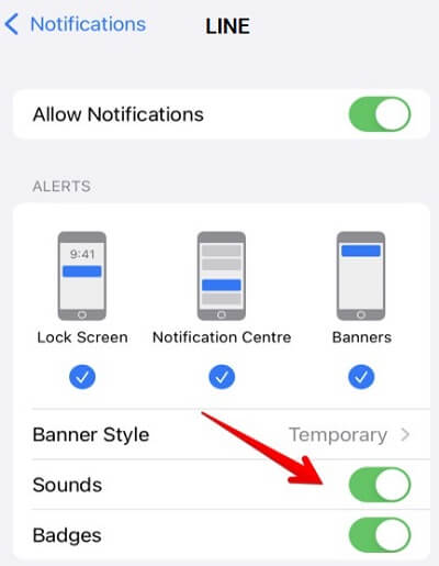 turn on lock screen notification center banners 