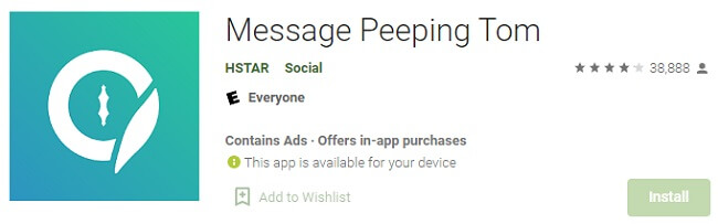 install message peeping tom app