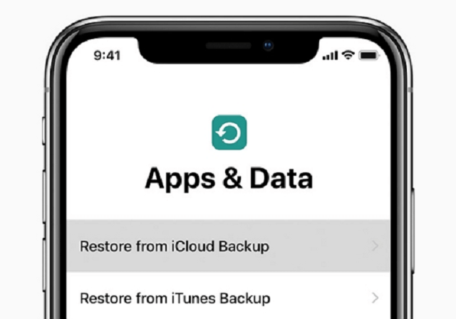 restore from icloud backup