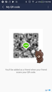 scan line qr code to add friends