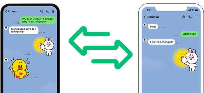 transfer line from android to iphone