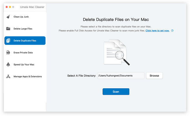 delete duplicate file