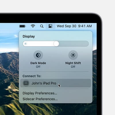 screen mirror ipad to mac book pro