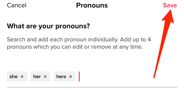 add pronouns