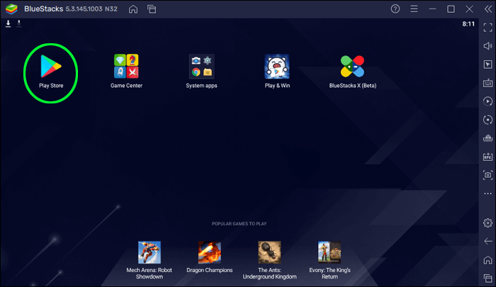 bluestacks play store