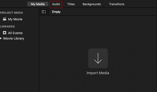 click audio imovie