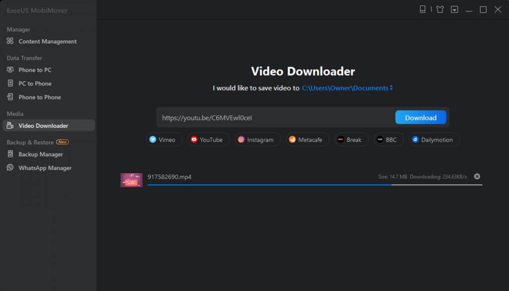 easeus video downloader