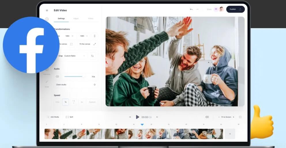 facebook has a video editor