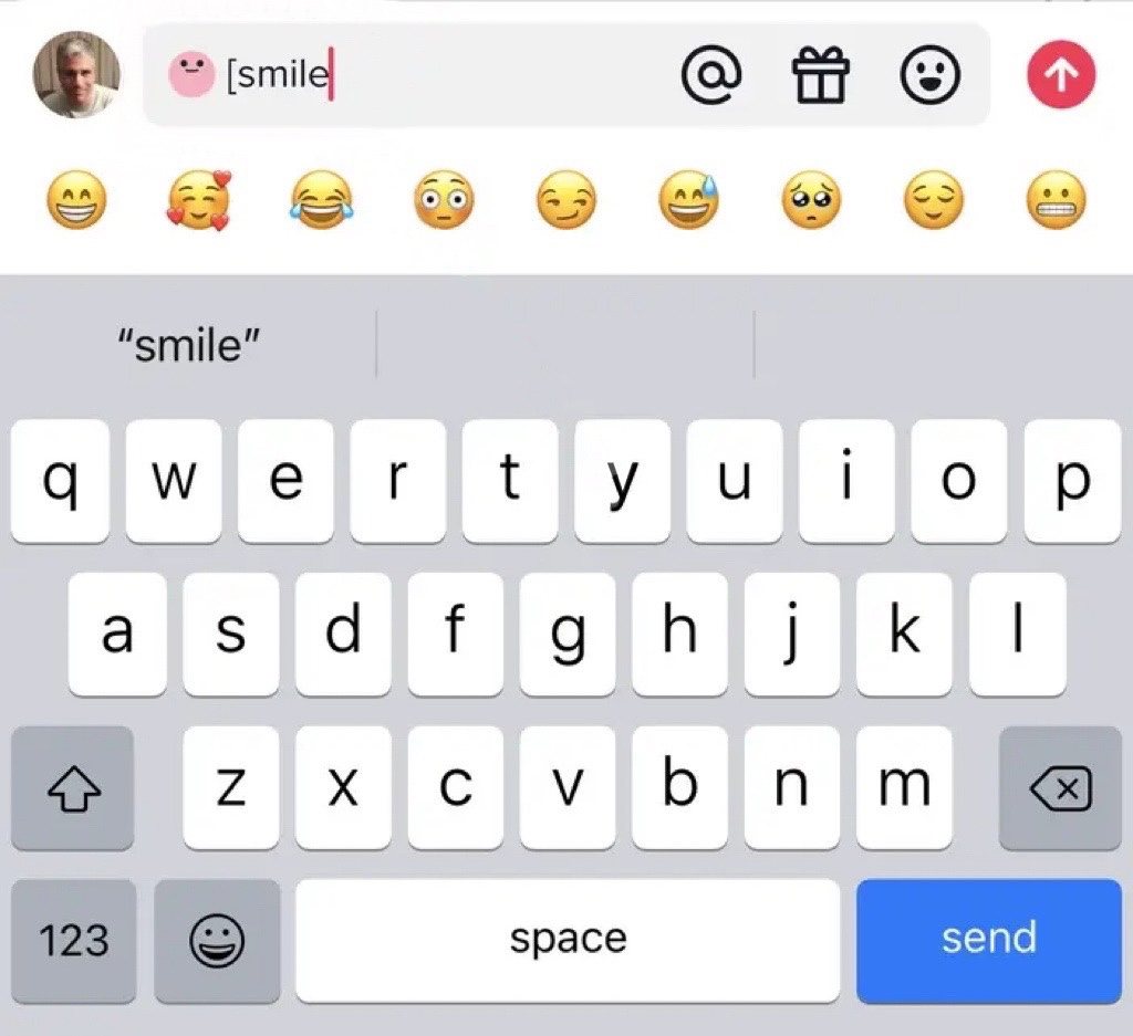 insert tiktok secret emojis smile
