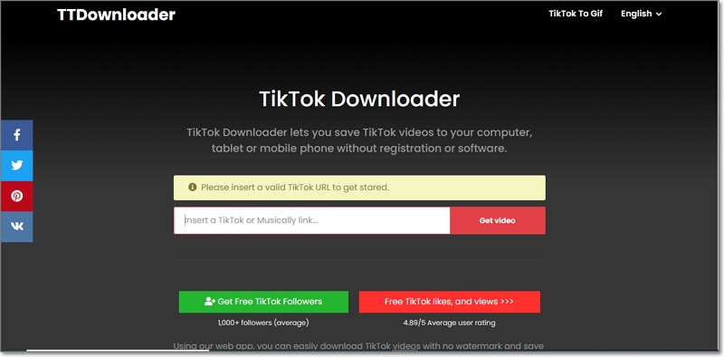 remove tiktok watermark with ttdownloader