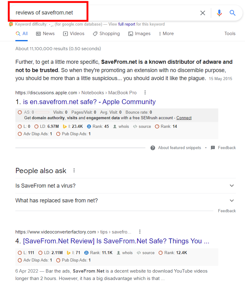 reviews of savefrom net