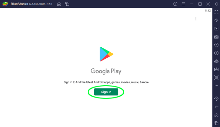 sign in to google play