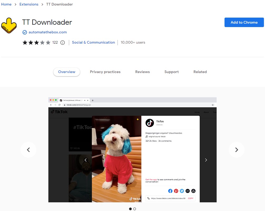 tiktok downloader chrome